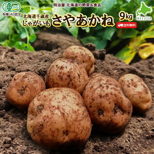 【予約商品】【11月中旬-下旬発送開始予定】有機JAS認定 新じゃがいも さやあかね 送料無料 9kg オーガニック野菜 無農薬 北海道千歳産 ジャガイモ 芋■さやあかね9●