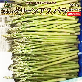 【予約商品】【5月下旬-6月中旬お届け予定】わけありアスパラ 送料無料 1kg/2kg 細い！SS-Sサイズ混み 北海道 ニセコ産 低農薬栽培 グリーンアスパラ 朝採り直送 クール便 アスパラガス 冷蔵便 野菜 訳あり野菜 わけあり 訳あり ワケアリ■グリーンアスパラS●