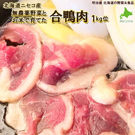 ★500円OFFクーポン発行中★合鴨肉 1羽詰め 1kg位 無農薬 北海道ニセコ産 かも肉 カモ肉