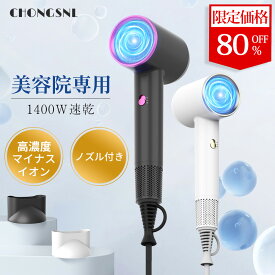 ★マラソン限定80%OFF！★ドライヤー ヘアドライヤー 大風量 低温速乾 低温ドライヤー ヘアケアドライヤー 高濃度マイナスイオン 冷熱風 軽量 低騒音 コンパクト 持ち運び便利 過熱保護 ノズル レディース メンズ 男性女性 家庭用/出張用/旅行用
