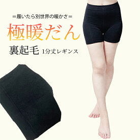 極だんだん☆履くと別世界の暖かさ！たっぷり裏起毛1分丈レギンス☆ インナー 裏起毛 レギンス 1分丈 一分丈 レディース 裏起毛パンツ スパッツ あったかパンツ あったかインナー ペチコート 学生 高校生 女の子 通勤 通学 冬用 冬 極暖 防寒 温活