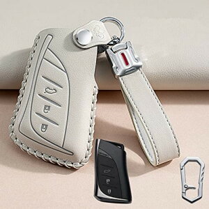 【1点6%、2点11%OFFクーポン】レクサス キーホルダー付き3ボタンキーケース レクサスキーカバーレザースタイリッシュキーバッグ レクサスES350 ES300h UX200 LS500 LS500H LC500 LC500hスマートリモコン