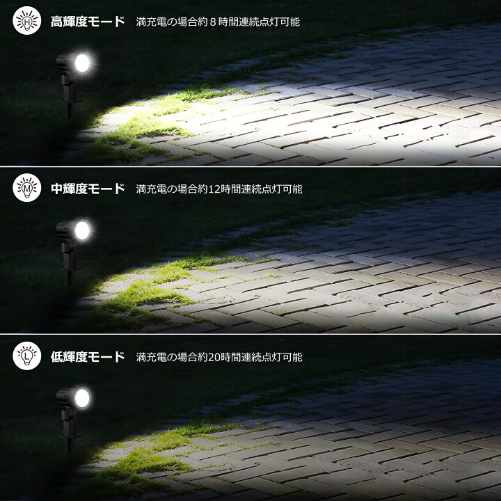 楽天市場】MEIKEE ガーデンライト ソーラー 4本セット LED ソーラー 