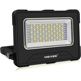 MEIKEE LED投光器 100w相当 led作業灯 屋外 充電式100w相当 LEDランタン 10000mAh キャンプライト ワークライト 高輝度 USB充電 ソーラー充電【緊急】防水防塵 4色切替 5段階調光 マグネット アウトドア 登山 夜釣り 作業 緊急 防災