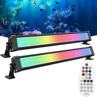 MEIKEE 2個セット 42W RGB ライト 投光器 フラッドライト 高輝度 マルチカラー 調光調色 リモコン付き 室…
