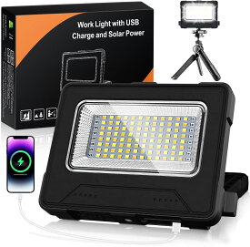 MEIKEE LED投光器 100w相当 led作業灯 屋外 充電式100w相当 LEDランタン 10000mAh キャンプライト ワークライト 高輝度 USB充電 ソーラー充電【緊急】防水防塵 4色切替 5段階調光 マグネット アウトドア 登山 夜釣り 作業 緊急 防災【1年保証】