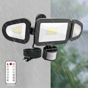 led �Z���T�[���C�g �����R�� ���O �l���Z���T�[�R���Z���g ac�d�� 42w 6500K �����F 4200LM ���P�x IP66�h�� PIR �Z���T�[ ������ �t���b�h���C�g �����_��/���� �h�Ƒ΍� �Ɩ���� ���ԏ� ���� �q�� 