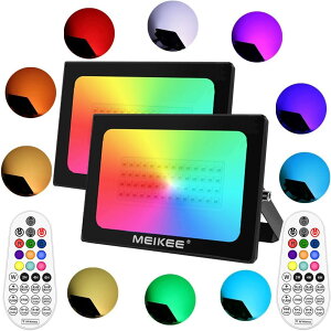 �y�V�i�o��E�y�V�|�C���g10�{�zMEIKEE RGB������ LED���͋C���C�g 25W 60W 2�Z�b�g �������߉\ �h���h�o ���O/�������p �t���b�h���C�g �����R���t�� ����Ɩ� �E�H�[�������v �N���X�}�X �E