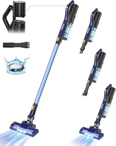 �y500�~�N�[�|���z�z�z�|���@ �R�[�h���X 38000pa LeaccoLife �T�C�N���� 2WAY�d�l LED���C�g���� �X�e�B�b�N�N���[�i�[ 2�i�z���� �X�e�B�b�N�|���@ 40���ԉғ� HEPA���d�h�� �n�[�h�t���A/�J�[�y�b