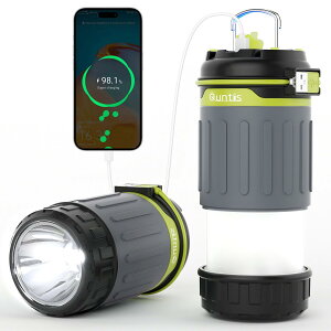 Quntis キャンプライト LEDランタン マルチハンディライト ミニランタン 充電式 3200mAh 伸縮 懐中電灯 USBケーブル付き マグネット 4モード点灯モード SOS 軽量 防災 照明 防水IPX4 キャンプ/停電/災