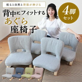 背中にフィットするあぐら座椅子 QZX-アラン 4台セット | 座椅子 椅子 いす 座いす あぐら座椅子 あぐら椅子 あぐら 胡坐 正座椅子 正座 折りたたみ コンパクト 折り畳み 背もたれ 背筋 伸ばす おしゃれ 一人用 リビング あぐらチェア 高齢者 ミニ座椅子 お年寄り 1人掛け
