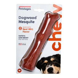 海外発送 Petstages Dogwood Mesquite ペットステージ 犬用の木の棒 本物の木 おもちゃ バーベキュー味 M