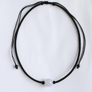 良質な翡翠をシンプル!カジュアルに!【大粒翡翠 紐ネックレス ラベンダー】A貨翡翠 jd_ne1125