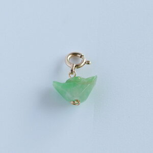 今季一押し! 万能翡翠銀子チャーム! 【 K10 yinzi G 翡翠銀子 翡翠チャーム ペンダントトップ】A貨翡翠 jd_pt1207