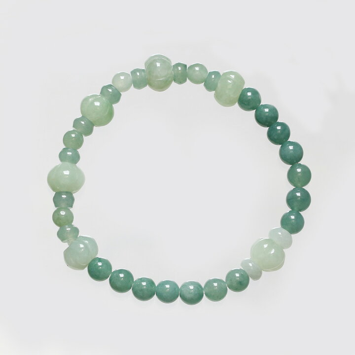 楽天市場】青緑カラー翡翠が涼し気！green pumpkin bracelet A貨翡翠 