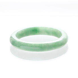 【内径 約61.4mm 】翡翠甲丸バングル A貨翡翠 jd_bg1273