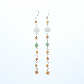 イエロー翡翠がインパクト！ Y point malti flower r A貨翡翠 jd_mm1186