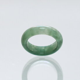 【13号】透明～薄緑 翡翠くり抜き甲丸リング A貨翡翠A貨翡翠 jd_rg2174
