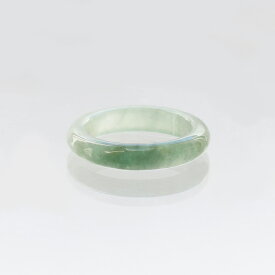 【16号】透明～薄緑 翡翠くり抜き甲丸リング A貨翡翠A貨翡翠 jd_rg2189