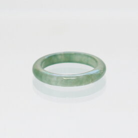 【16号】透明～薄緑 翡翠くり抜き甲丸リング A貨翡翠A貨翡翠 jd_rg2191