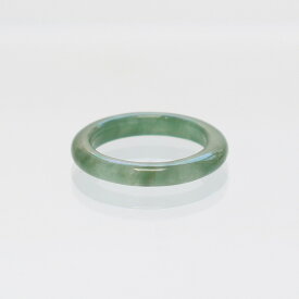 【16号】透明～薄緑 翡翠くり抜き甲丸リング A貨翡翠A貨翡翠 jd_rg2192