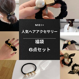 「50%OFFクーポン利用で4,280円→2,140円」 ランキング1位 ヘアアクセサリー 福袋 ヘアゴム 大人っぽい 6点セット ヘアゴム福袋 シュシュ 福袋 おしゃれ 大人用 痛くない 髪ゴム シュシュ 上品 オフィス パールヘアゴム　ヘアシュシュ　プレゼント