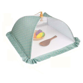 食卓カバー キッチンパラソル DEWEL フードカバー キッチンパラソル 3色あり 洗える 洋風 折り畳み式 正方形 埃よけ 飛び虫対策