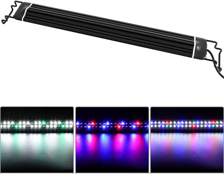 楽天市場 8月1日迄5p追加 水槽照明 Ledライト 46 63cm水槽用 水槽ライト 48個led アクアリウムライト 熱帯魚ライト タイマー 3つの照明モード 10段階明るさ調整 スライド式 時 長寿命 Meisai Commerce