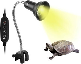 あす楽 爬虫類 ライト タイマー付き 25w 爬虫類 ヒーター ISEEBIZ 紫外線ライト 爬虫類 亀 ヒーター uvb uva 亀用 レプタイル 保温ライト 日常適用 両生類用 亀日光浴ライト ヒーター 爬虫類 ライトクリップ 爬虫類