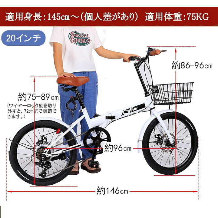 楽天市場】【マラソン期間10倍P付】 折りたたみ自転車 20インチ 軽量 