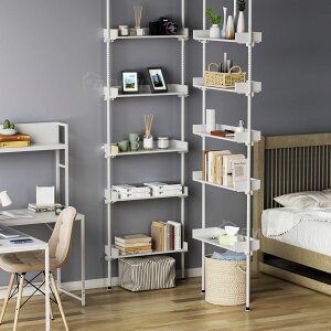 【送料無料・500円OFFクーポン券付き】 DEWEL 突っ張り ラック 幅70 5段 突っ張りラック つっぱり ラック ランドリーラック ディスプレイラック 天井 段差 飾り棚 賃貸 スチール 本棚 突っ張り棚