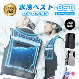 水冷服 冷却ベスト ペルチェ冷却 半導体冷却ユニット付き 水循環 USB給電式 モバイルバッテリー対応 給水式 調節ベルト 保冷剤・アイスパック付属 猛暑対策 クーラーベスト 静音 撥水・防汚 夜間安全 屋外作業 冷感 洗える 365日安心保証付き 【PL保険加入済み製品・安心】