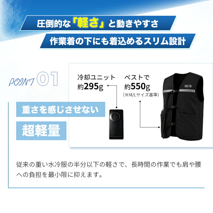 楽天市場】【当日出荷・40%OFFクーポン】CORO ペルチェ水冷服 冷却 