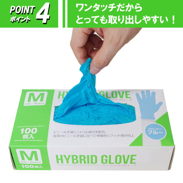 楽天市場】使い捨て手袋 100枚入×10箱 ( PVC手袋 + ニトリル 