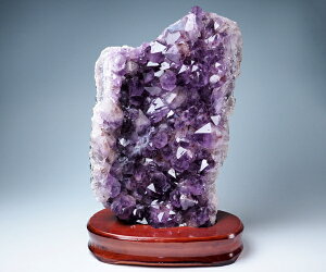 アメジストクラスター 台座付き 3070g ブラジル産【一点もの】紫水晶 アメシスト 原石