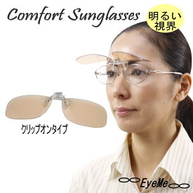 明るいレンズの偏光機能付きサングラス。室内外兼用。コンフォートサングラス クリップオン ジーロットAW-301NCS　紫外線・ブルーライトカット。白内障手術後、予防にも最適。Zealot