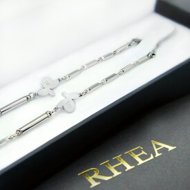 日本製【 RHEA 】健康ネックレス（シルバーフライ / レディース）高純度ゲルマニウム テラヘルツ マグネット (迅速に発送対応) 健康ジュエリー 健康アクセサリー