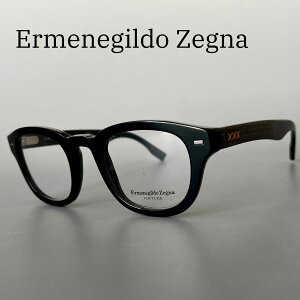 エルメネジルドゼニア メガネ Ermenegildo Zegna ボスリントン 木目調 ブラック ZC5005 イタリア製 メンズ 眼鏡 黒 スタイリッシュ ユニセックス 男女兼用 遠近両用対応可 PCレンズ 老眼鏡