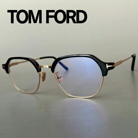 【2000円OFFクーポン！P5倍】楽天スーパーセール！6/4 20時～6/11 1:59まで TOM FORD メガネ トムフォード FT6018 サーモント ブロー ブラック ゴールド 黒 金 軽い スタイリッシュ 眼鏡 ブルーライトカット 新品 おしゃれ