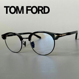 【2000円OFFクーポン！P5倍】楽天スーパーセール！6/4 20時～6/11 1:59まで トムフォード メガネ TOM FORD サーモント ブロー FT5933 ブラック ゴールド 黒 金 ラウンド 軽い スタイリッシュ 眼鏡 ブルーライトカット 新品
