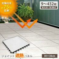 ジョイントタイル 遮熱 庭 屋外 正方形 30cm角 1畳 2畳 3畳 マット 省エネ 防水 タイルデッキ 防草 ベラ…