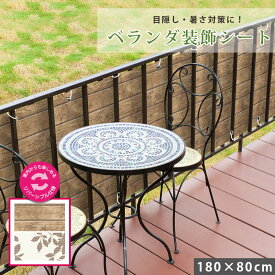 バルコニー ベランダ 目隠し 装飾シート 180×80cm 日よけ フェンス 目隠しシート 目かくし サンシェード オーニング 紫外線 UV対策 省エネ 節約 節電 プライバシー保護 よしず 洋風 タープ おしゃれ 送料無料 日本製