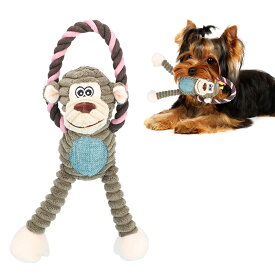 狂った買い物 保護サウンディングモンキーぬいぐるみ犬のおもちゃ ライオン犬の噛むおもちゃ 犬のインタラクティブトレーニング子犬のための柔らかい猫(monkey)
