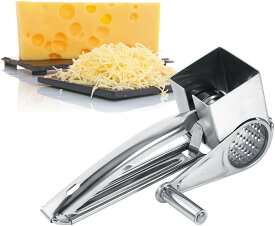 【今クーポン配布中！】チーズスライサー チーズおろし金 チーズグラター チーズグレーター チーズおろし器 チーズ卸器 回転式 チーズ削り 安全 衛生的 ステンレス