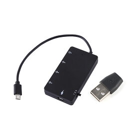 4ポートマイクロUSBハブUSB2.0OTG延長アダプタ充電ケーブル スマートフォン・タブレット