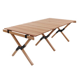 折りたたみ式木製テーブル キャリーバッグ付きの高さの低いポータブル多機能旅行キャンプテーブル 屋外屋内ビーチ裏庭BBQホーム用のロールアップピクニックテーブル（3サイズで利用可能）(L)