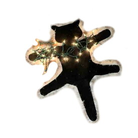 [アンダーオンライン] 58*48 [ライト付き揚げ猫カーペット - 暖かい光] クリスマス揚げ猫カーペット デコレーション