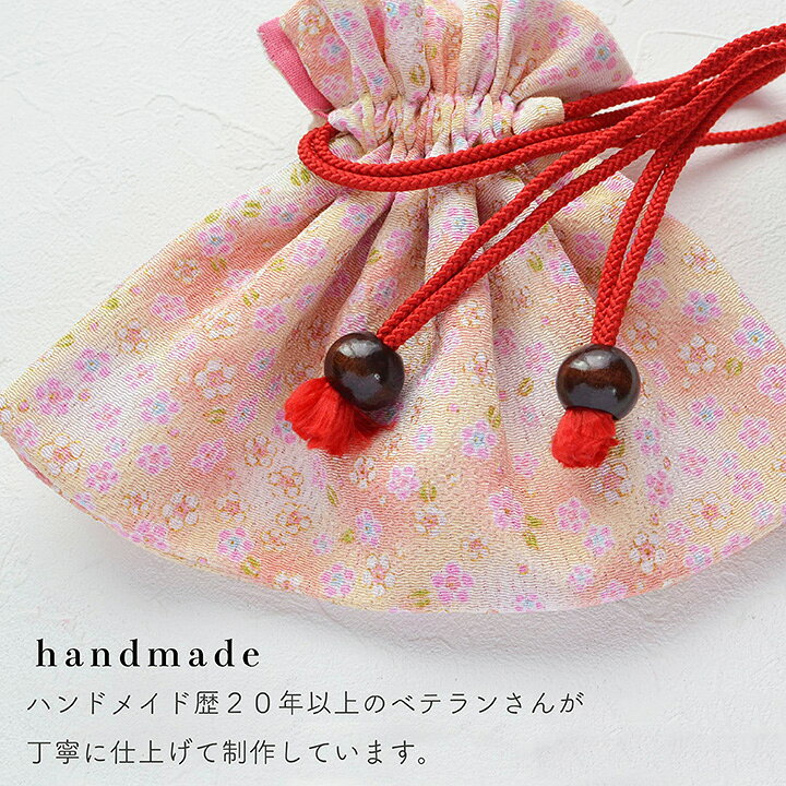 楽天市場】【日本製の手作り】七五三 巾着 ちりめん バッグ BAG/小花 