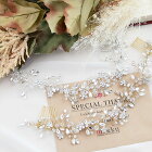 【ゼクシィ掲載】小枝 ビジュー カチューシャ/全2色 シルバー・ゴールド[ha160]