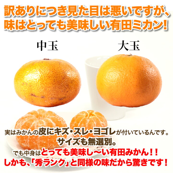 楽天市場】【訳あり】 大玉 中玉 みかん 有田みかん 5キロ 2箱以上(10kg)で送料無料 訳アリ ミカン 農家直送 訳あり有田みかん 5kg 蜜柑 和歌山県 有田市 和歌山みかん 大粒 大玉 中玉 小玉 小粒 おいしい 果物 フルーツ 自宅用 箱買い 家庭用 大きめ 大きい 小さめ ... 楽天市場】【訳あり】 大玉 中玉 みかん 有田みかん 5キロ 2箱以上(10kg)で送料無料 訳アリ ミカン 農家直送 訳あり有田みかん 5kg 蜜柑 和歌山県 有田市 和歌山みかん 大粒 大玉 中玉 小玉 小粒 おいしい 果物 フルーツ 自宅用 箱買い 家庭用 大きめ 大きい 小さめ ...
